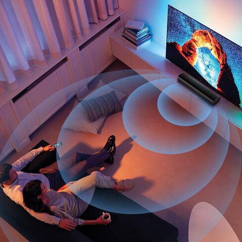 MZEIBO TV Sound Bar, Sound Bars for Smart TV Bluetooth 5.0 Soundbar 50W 17Inch Small Soundbars with ARC/Optical/AUX Connection, TV Soundbar Surround Sound Bars (Black) in Kuwait