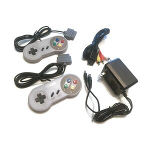 Whip Emotions AC and AV Cables plus 2 10 foot cord controllers compatible for SNES Console