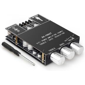 ZK-1002T 100W+100W Power Amplifier Board, TPA3116D2 Chip with Bluetooth and AUX Inputs, 2.0 Channel Audio Power Amplifier