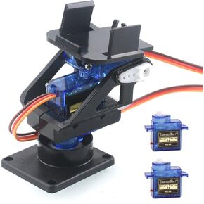 FPV Camera Pan Tilt Mount,Raspberry Pi Camera Mount,Head Tracking FPV RC Gimbal 2-Axis Kit with 2 SG90 Servos Compatible with Raspberry Pi & Arduino for RC FPV Drone Plane Car, Fixed-Wing,DIY Projects