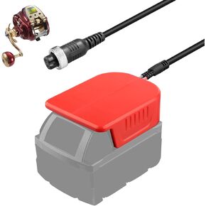 Fishing Reel Adapter for Milwaukee 18V M18 Li-ion Battery Converter, Use for Daiwa Seaborg SB800MJ 1200MJ Electric Reel Adapter