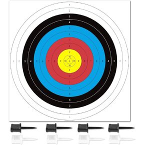 Highwild Standard Archery Paper Targets - 16X16in - 10 Ring Bow and Arrow Targets - Hunting Archery Accessories for Target Practice - 30 Pack