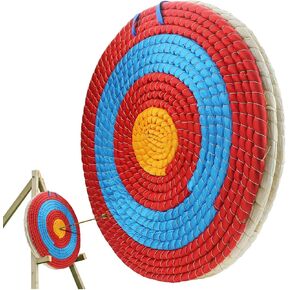 Ogrmar 3 Layers 20 inch Traditional Solid Straw Archery Target 2.2 inch Thickness Hand-Made Arrows Target for Outdoor Shooting Practice