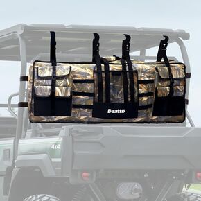 UTV Double Gun Bag Rack, Heavy Duty UTV Tool Bag Holder for Hunting Gear,Compatible with Polaris Ranger Yamaha Kawasaki and Most UTVs