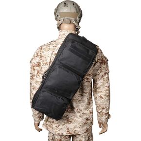 dierjueyers New Tactical 24" Rifle Gear Shoulder MP5 Sling Bag Army Backpack Black MPS Hunting Bag Cross Bag (Black, 24)
