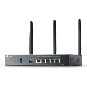 TP-Link ER706W | Omada 6 Port Wireless VPN Router | AX3000 Dual Band Wi-Fi 6 | Up to 5 Gigabit WAN Ports | Support Mobile Broadband | Detachable Antenna | Omada SDN Integrated | Lightning Protection
