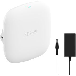 NETGEAR Wireless Access Point (WAX210PA) - WiFi 6 Dual-Band AX1800 Speed | 1 x 1G Ethernet PoE Port | Up to 128 Devices | 802.11ax | WPA3 | Compact Size | Up to 4 SSID Networks | with Power Adapter