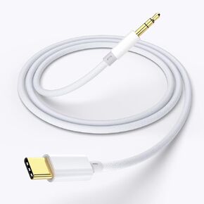 Aux to USB C, USB C to 3.5mm Audio Aux Jack Cable 3.3 ft, Type C to Aux Headphone Male Cord Car Aux Cable Compatible with iPhone 16 Pro Max/15 Pro Max Plus, iPad Pro, Galaxy S24 S23, Pixel 9