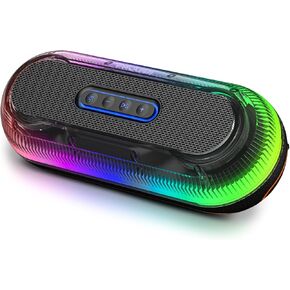 Bluetooth Speaker, 40W HiFi Stereo Wireless Speakers with DSP chip Providing powerful sound and deep bass, LED Light, IPX6 Waterproof for Home, Outdoor party and travel, AUX/TF/Type-C interface