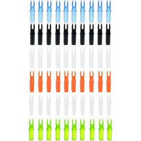 SDCYOW 60 Pack Archery Arrows Nocks 6.20mm/.244 inch Inside Diameter Plastic Nock for Compound Recurve Bow