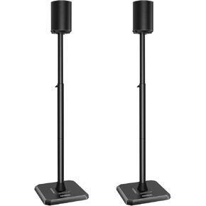 Perlegear Speaker Stands Compatible with Sonos Era 100, One, One SL, Play:1, 32"-43" Height Adjustable Floor Speaker Stand, Surround Sound Speaker Stand with Cable Management up to 13.2 lbs, PGSS13