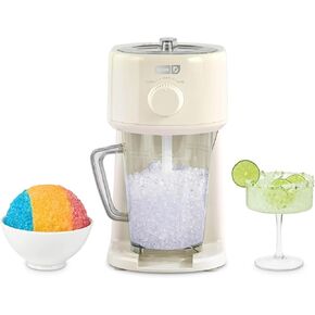 Dash Deluxe Shaved Ice & Sushy Maker with Serving Pitcher, 1L, Multi-Purpose Ice Shaver Machine for Homemade Shaved Ice, Snow Cones, Slushies, Cocktails & More - Cream