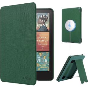 CoBak Lightweight Stand Case for 7" Kindle Paperwhite 12th Gen 2024 and Kindle Colorsoft with Right Hand Strap - Compatible with iPhone MagSafe, for Samsung/Belkin/Anker Wireless Charging Pads