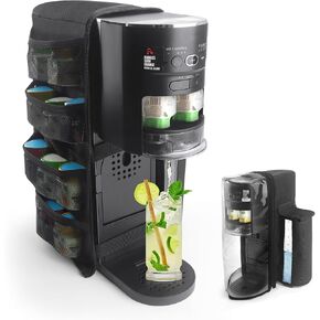 Soda Maker Dust Cover Fits for Ninja Thirsti WC1001, Soda Machine Cover Accessories for Ninja Thirsty Drink System, Extra Pockets Holds 12 Flavor Pods (Cover Only)