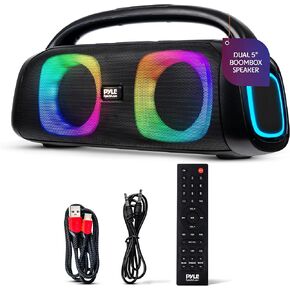Pyle Audio Soundcore Boom 2 - Boombox Bluetooth Speaker with True Wireless Stereo System - Enjoy Powerful Bass and Clear Treble - Large Bluetooth Speaker with LED Display - Model PPHP26HD - 160W