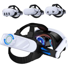 Head Strap for Meta Quest 3S/Quest 3/Quest 2, VR Headset Accessories Adjustable Elite Strap Replacement for Oculus