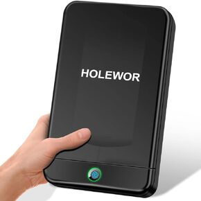 Gun Safe, Small Pistol Safe Biometric Fingerprint Quick Access Portable Gun Lock Box Handgun Case for Car, Travel, Home