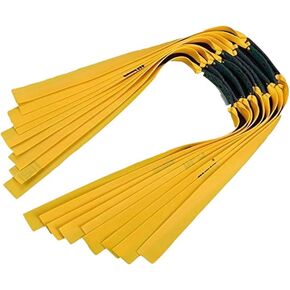 16pcs 0.75mm Slingshot Rubber Bands Replacement Flat Hunting Catapult Elastic Bungee Outdoor Shooting Game (Orange)