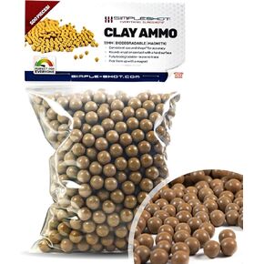 Clay Slingshot Ammo (500pcs) with Mesh Carry Bag, All-Natural Non-Toxic Biodegradable Magnetic Clay Ammo
