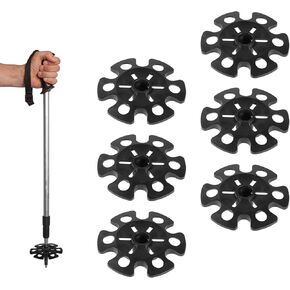 6pcs Ski Pole Baskets Replacement, Snow Baskets for Trekking Poles Walking Stick Tips Trekking Pole Basket Ski Basket for Hiking Trekking Walking Poles Outdoor Winter Activities