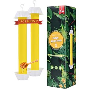 Gideal 4-Pack Yellow Sticky Traps for Indoor/Outdoor Use, Gnat Trap for Flying Plant Insect