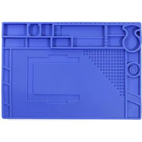 YIHUA M180 Anti-Slip Magnetic Insulation 500℃ Heat-Resistant Silicone Work Mat for Soldering, SMD Rework, Mobile Phone, Laptop, Electronics Repair and DIY Size: 17.32 x 12.20 Inches (M180)
