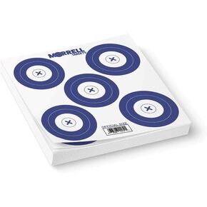 Morrell Targets 17 Inch Archery NFAA Official Size 5 Spot 100 Pound Card Stock Paper Training Target Face Set, 100 Count Pack, Blue