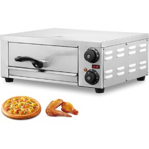 VEVOR Electric Pizza Oven for Countertops, 12-inch, 1500W, with Temp Control & 0-120 Min Timer, Even Baking Technology & Easy Clean Crumb Tray, Ideal for Both Commercial & Home Kitchens