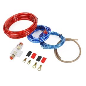 1 Package 8 Gauge Car Audio Amp Wiring Install Kit, Subwoofer Amplifier Installation Wires with RCA Cable and 60A AGU Fuse Holder, 8 AWG Upgrade Speakers, Radio Sound Quality