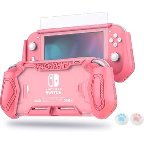 Switch Lite Protective Case for Nintendo Daily Gift (Ergonomic /Sturdy /Full Protection) Gift Idea Family Happy Hours Coral