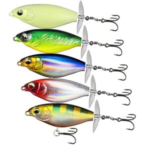 Tractor Propeller Double Paddle Rotation Water System Puffer Fish Hard Plastic Lure Bait