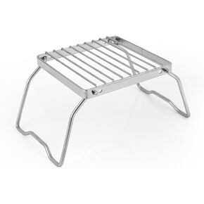 Camp Grill Portable Grill Grid Folding Camping Campfire Grill over Fire Split Stoves Stainless Steel Grill Grate with Carry Bag for Outdoor Traveling Backpacking Hiking Picnics
