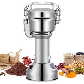 Grain Mill Grinder, 300g Commercial Spice Grinder Electric 1200W Stainless Steel Pulverizer Dry Grinder for Grinding Wheat, Oats, Corn, Pepper, and Coffee Beans – Grinder for Kitchen.