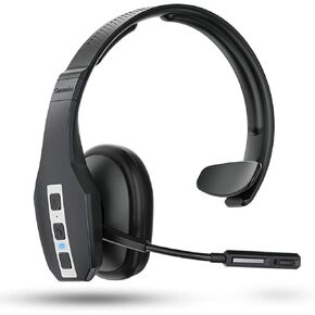 Conambo Trucker Bluetooth Headset, Bluetooth Headset with Three Noise Cancelling Microphone & Mute Button, 35Hrs Working Time Wireless Headset for Truck Driver Cell Phones Work Office