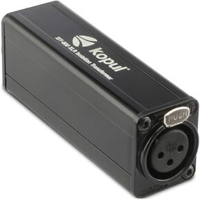 KOPUL XLR Single-Channel Passive Isolation Transformer – Eliminates Ground-Loop Hum, XLR Balanced/Unbalanced Input/Output, Gold-Plated Connectors, Ideal for Studio, Home or Stage Use