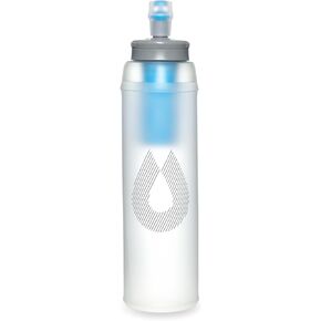 HydraPak UltraFlask+ 500ml - Filtered, Compressible Soft Flask Water Bottle for Hydration Vests and Running Packs with Integrated Water Filter (500ml / 17oz)