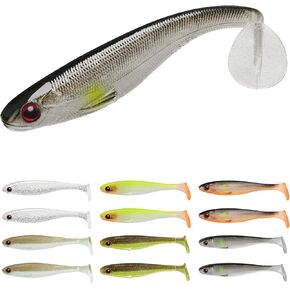 TRUSCEND 20,12,10,6 Pcs/Pack Top Soft Plastic Fishing Lures for All Species of Fish, Selected Fishing Gifts for Men, Widely Used Swimbait for All Waters, A Must-Have Bass Bait for Fishing Tackle Box