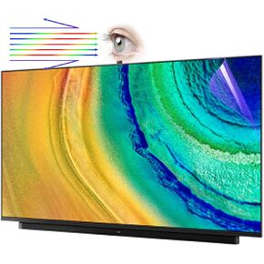Anti Glare Film for TV 55 Inch Anti Glare TV Screen Film 55 Inch Outdoor Blue Light Anti Scratch Film TV Glare Shield for Outdoor 55 inch
