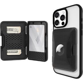 Pelican Protector AirTag MagSafe Wallet/Card Holder [RFID Blocking] Holds up to 5 Cards and Cash - Smart Wallet with AirTag Holder for Men and Women - Detachable Magnetic Case for iPhone