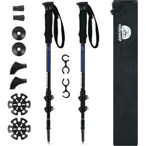 Trekking Poles Collapsible Hiking Poles - 2 Pack Adjustable Aluminum Hiking Sticks, Lightweight Walking Sticks for Women, Men, Seniors, Kids, Walking Poles for Backpacking by Underwood Aggregator