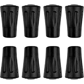8Pcs Trekking Pole Tips Replacement Protectors,Rubber Tips for Hiking Poles Hiking Accessories Collapsible Walking Stick Tips,Fits Most Standard Hiking, Trekking, Walking Poles.