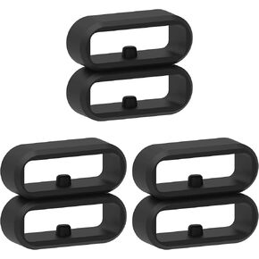 Fastener Ring Compatible for Garmin Vivoactive 5/venu sq 2/venu 2 plus/Vivoactive 3/Forerunner 55 245 645 245/Fenix 7s Silicone Replacement Fastener Keeper Anti-Slip Holder Connector Security Loop Rings (6-pack)