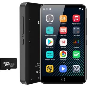 MP3 Player Bluetooth with Spotify, ZAQE 4.0" IPS MP3 Player with Bluetooth and WiFi, Audible,Browser(Removable),Amazon Music, MP4 Music Player Up to 1TB (Black)