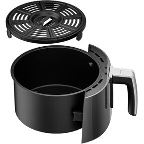Air Fryer Replacement Basket and Tray for Ninja AF101, Air Fryer Accessories for Ninja AF101, Non-Stick 4 Qt Basket with Cover and Grill Pan, Dishwasher-Safe Replacement Parts