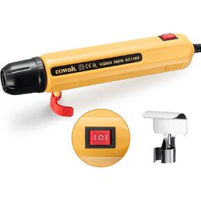 Pro Mini Heat Gun 380W 2-Temp Settings Fast Heat Hot Air Tool 4.9ft. Long Cable & Nozzle Phone Repair, Vinyl Wrapping, Shrink Tubing, DIY Crafting, Embossing, Candle Making, Overload Protection