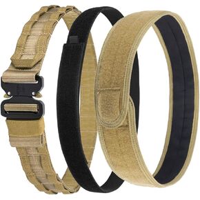 VISMIX Tactical Belt, Quick Release 1.75" MOLLE Battle Belt with Inner Belt and Anti-Slip Pad- Heavy Duty Battle Belts