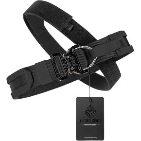 PETAC GEAR Tactical Battle Belt With Cobra Buckle D-Ring | Military Heavy Duty Rigger Gun Belts | Inner Outer Molle Belt.