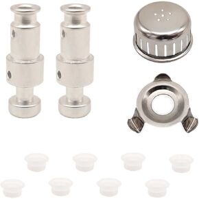 12 Pcs Float Valve for Instant Pot - Replacement Parts with 8 Valve Gaskets, Anti-Block Shield & Shroud Bracket - Premium for Duo 3, 5, 6 Qt, Duo Plus 3, 6 Qt, Ultra 3, 6, 8 Qt, Lux 3 Qt by Eiranoly