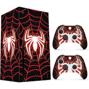 HK Studio Spider Decal Sticker Skin to Cover X-Box Series X with No Bubble, Waterproof, Full Protection - Including 2 Controller Skins and Console Skin