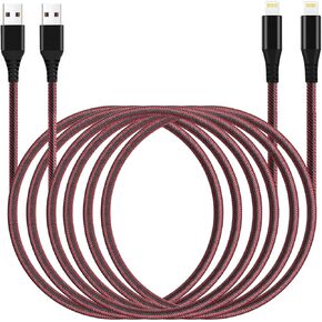 2Pack for iPhone Charger Cable 10 Ft,Long Lightning for Apple Charging Cord 10ft for iPhone 14/13/12/11 Pro/X/Xs Max/XR/8 Plus/7/6/5/SE,for IPad USB Charge Wire 10 Foot